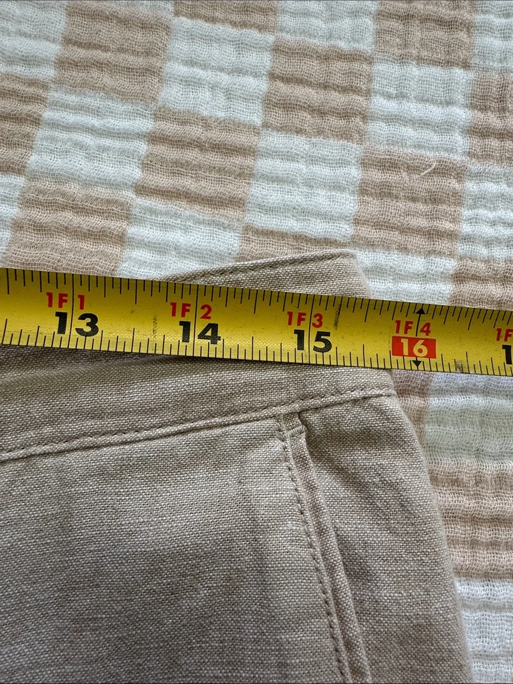Uniqlo Women’s Beige Linen-Cotton Blend Lightweight Straight Leg Pants Size M